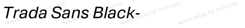 Trada Sans Black字体转换